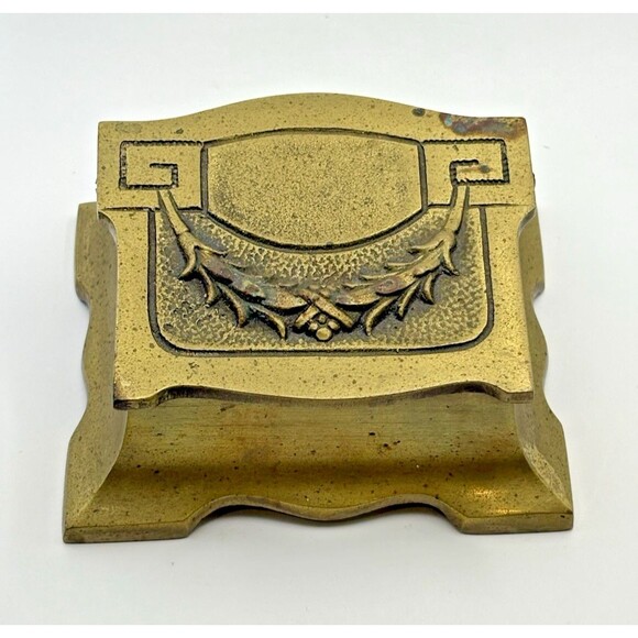 Vintage Art Nouveau Bronze Stamp Box - Picture 4 of 15